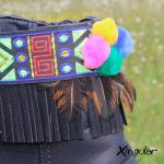 cubrebotas pompones detalle