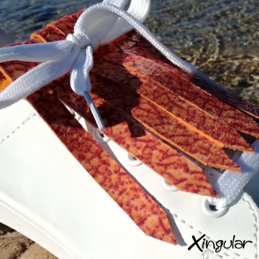 flecos zapatillas murano rojo mar detalle