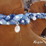 pulsera trenzada jeans detalle