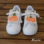 flecos zapatillas claveles naranja par juntos