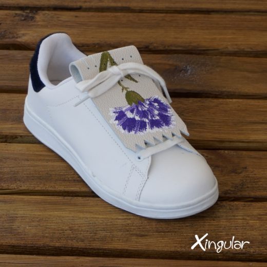flecos zapatillas claveles violeta