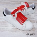 flecos zapatillas charol bermellon par 2