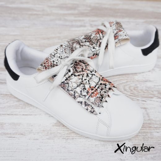 flecos zapatillas serpiente floral par 2
