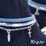 pulsera botas arty azuladas detalle BN