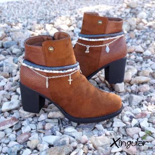 pulsera botas arty azuladas par