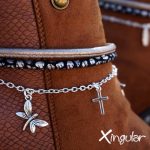 pulsera botas gaudi bronce detalle BM